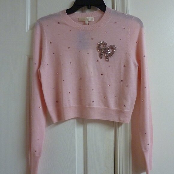 LoveShackFancy Pammie Embellished Wool Sweater - Picture 9 of 11